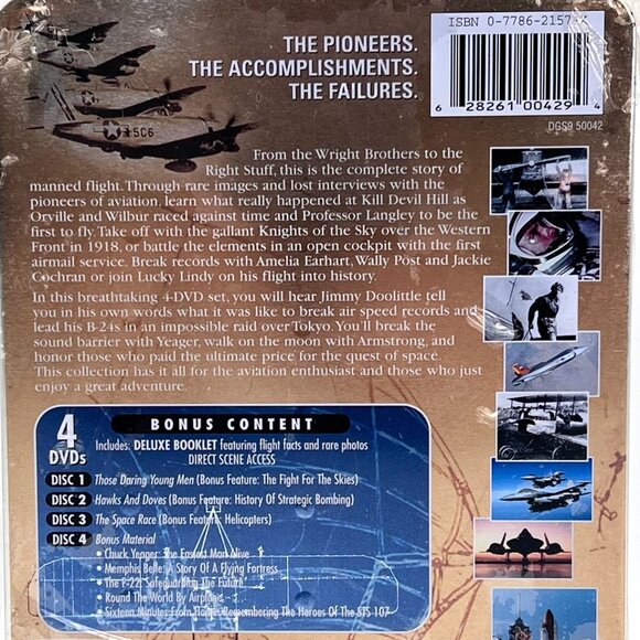 A Century Of Flight 4 DVD Set With Deluxe Booklet in Original Sealed Tin Box New - Picture 6 of 11